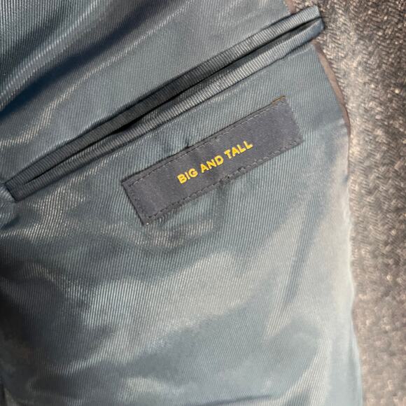 Stafford Big&Tall Mens Classic Fit Sport Coats Suits Navy Size 54 Long - Picture 5 of 14